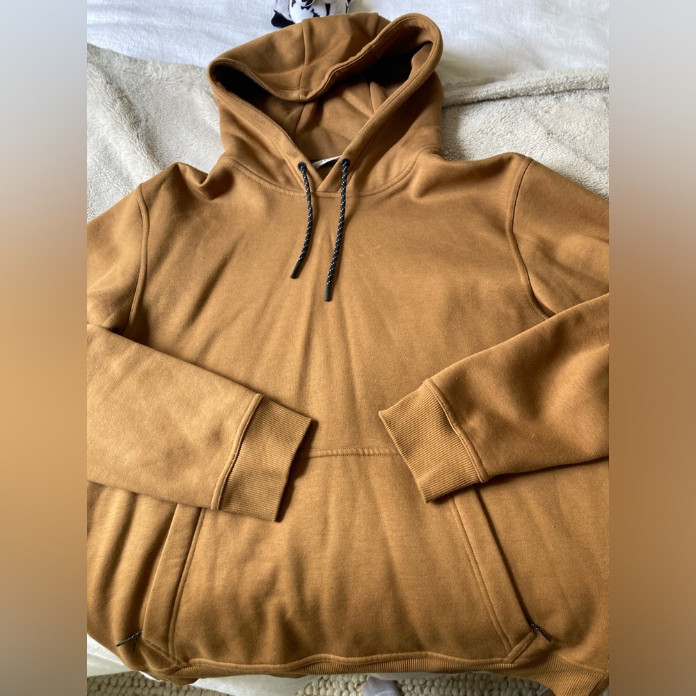 Free fly Hoodie Sweatshirt Brown- size L